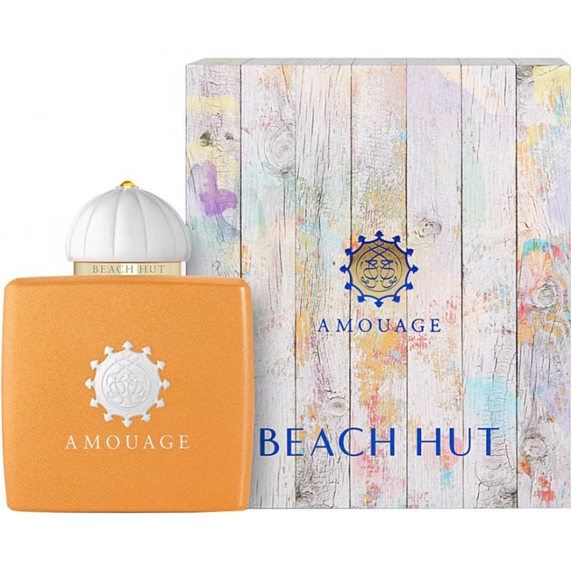 Amouage Beach Hut Woman EDP 100 ml qadın ətiri flakonu və qutusu
