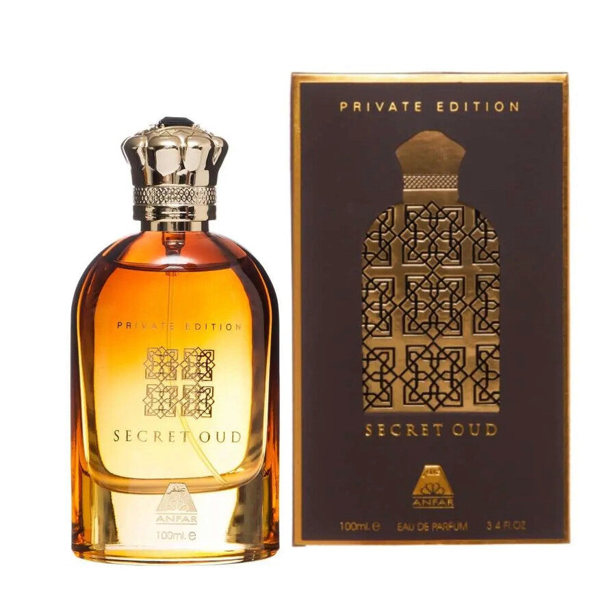 Anfar Secret Oud Private Edition EDP 100ml perfume bottle and box
