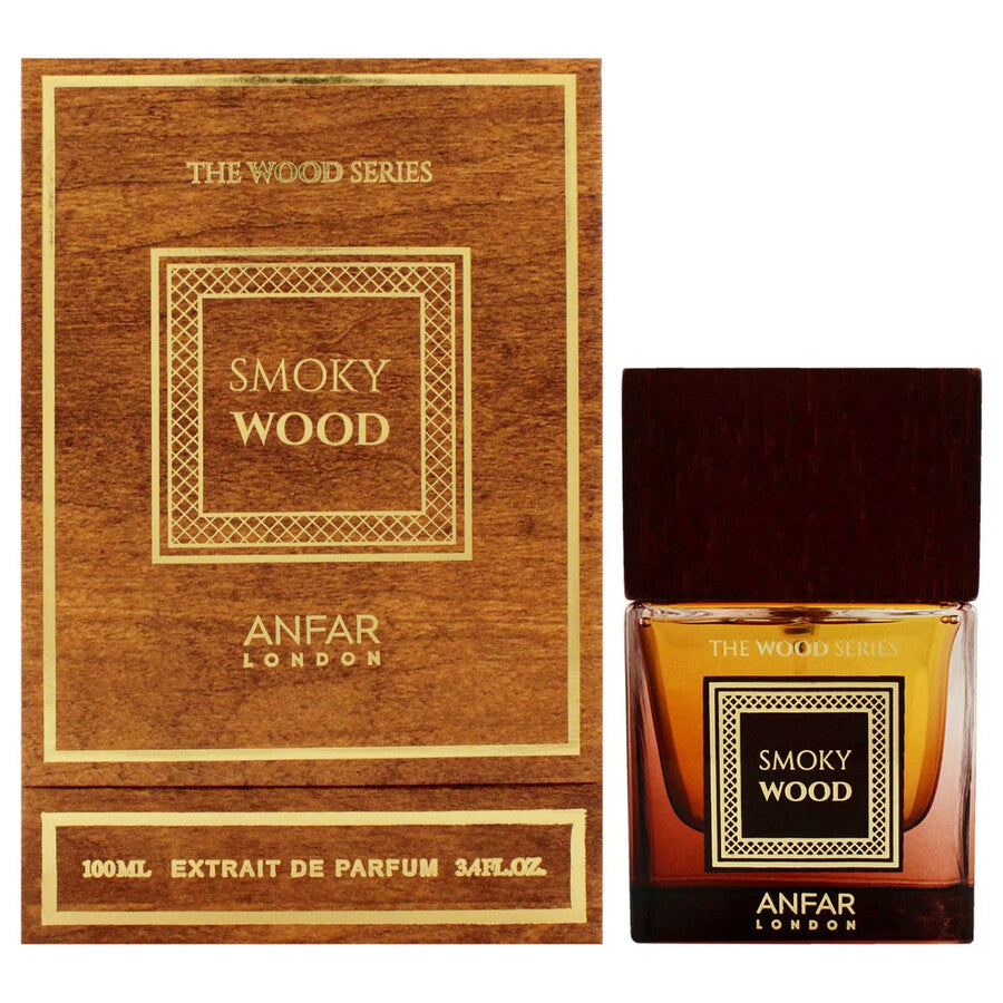Anfar London Smoky Wood The Wood Series extrait de parfum 100ml bottle and box
