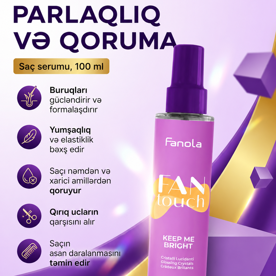 Fanola Fan Touch Keep Me Bright Glossing Crystals, 100 ml