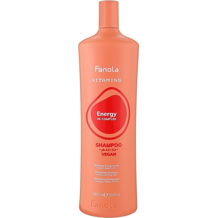 Fanola Vitamins Energy şampun 1000 ml – zəif və incə saçlar üçün
