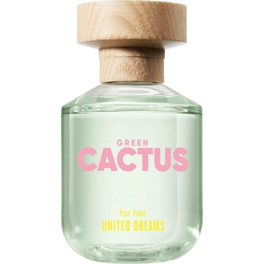 United Dreams Green Cactus for Her EDT 80ml tester women's fragrance bottle on white background