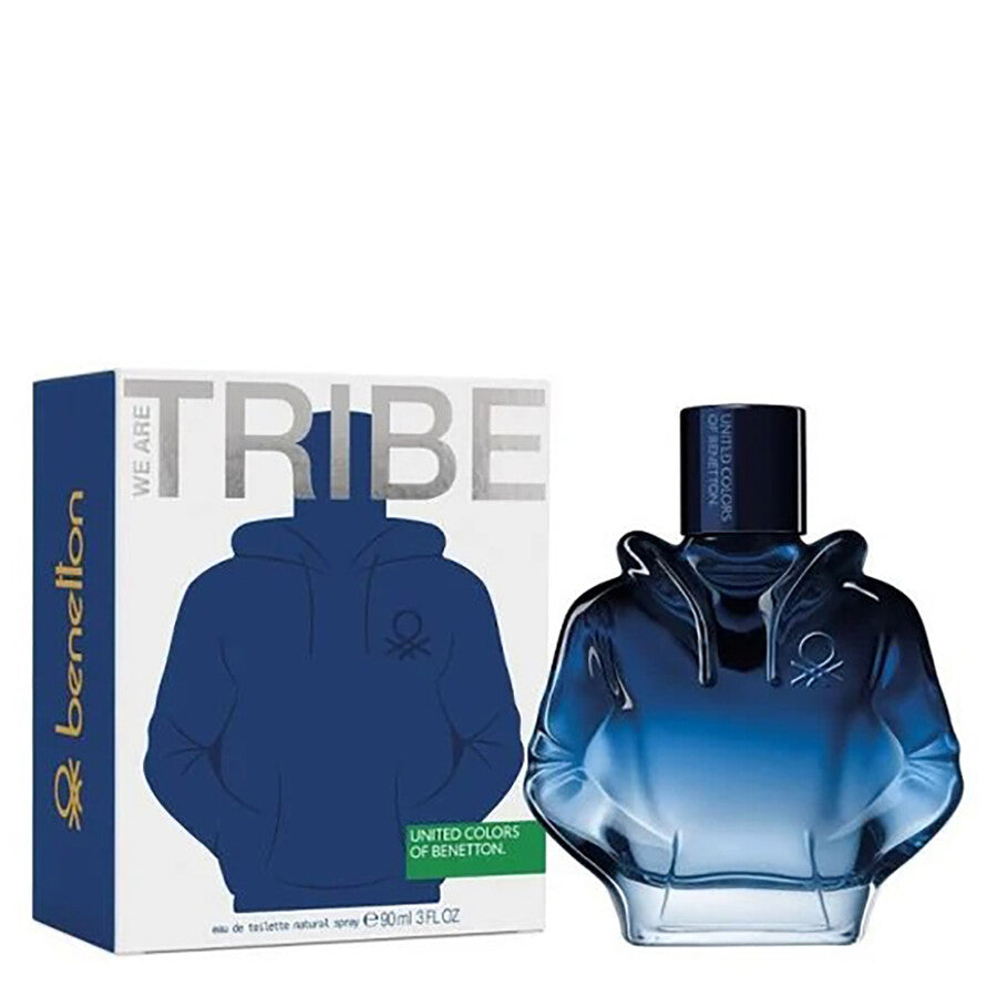 We Are Tribe by United Colors of Benetton EDT 90ml men's fragrance bottle with box on white background