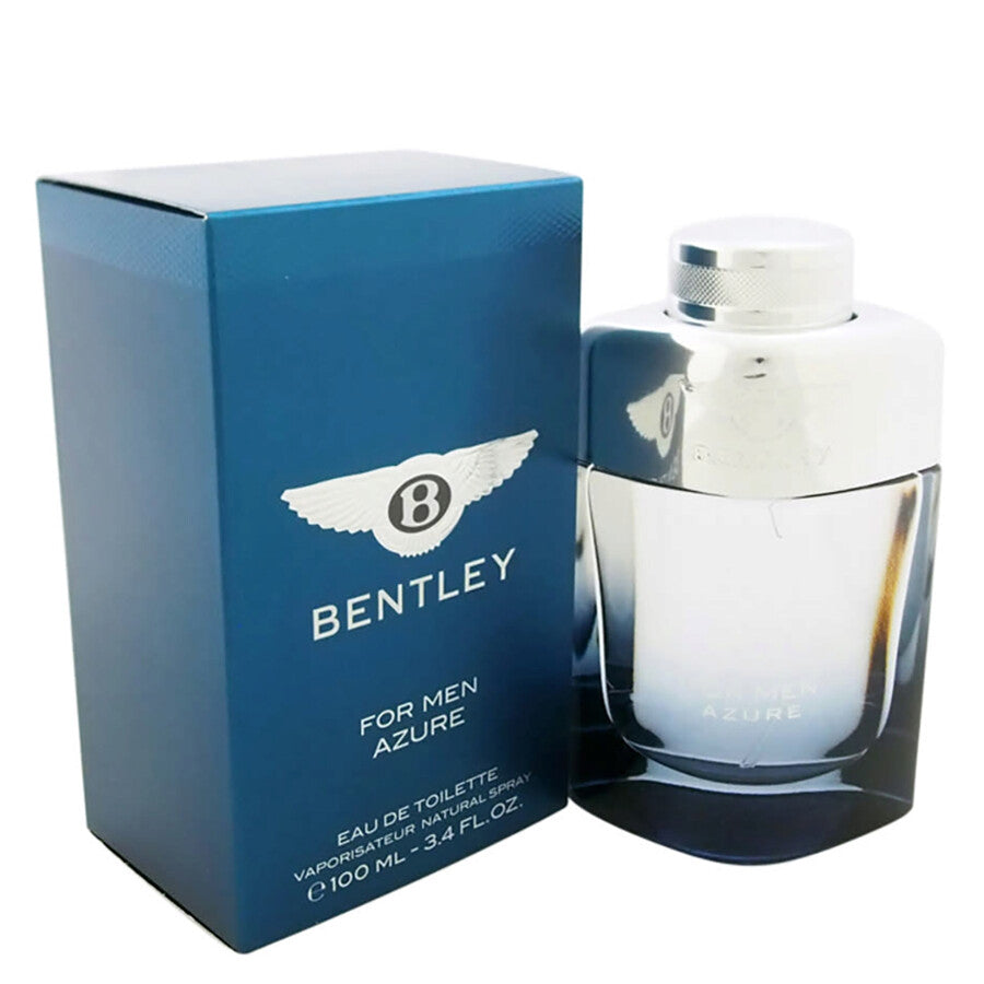 Bentley for Men Azure EDT 100ml men's fragrance bottle on white background