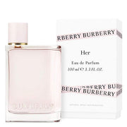 Burberry Her Eau de Parfum 100 ml flakonu və qutusu — zərif, modern qadın ətri