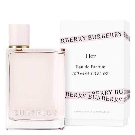 Burberry Her Eau de Parfum 100 ml flakonu və qutusu — zərif, modern qadın ətri