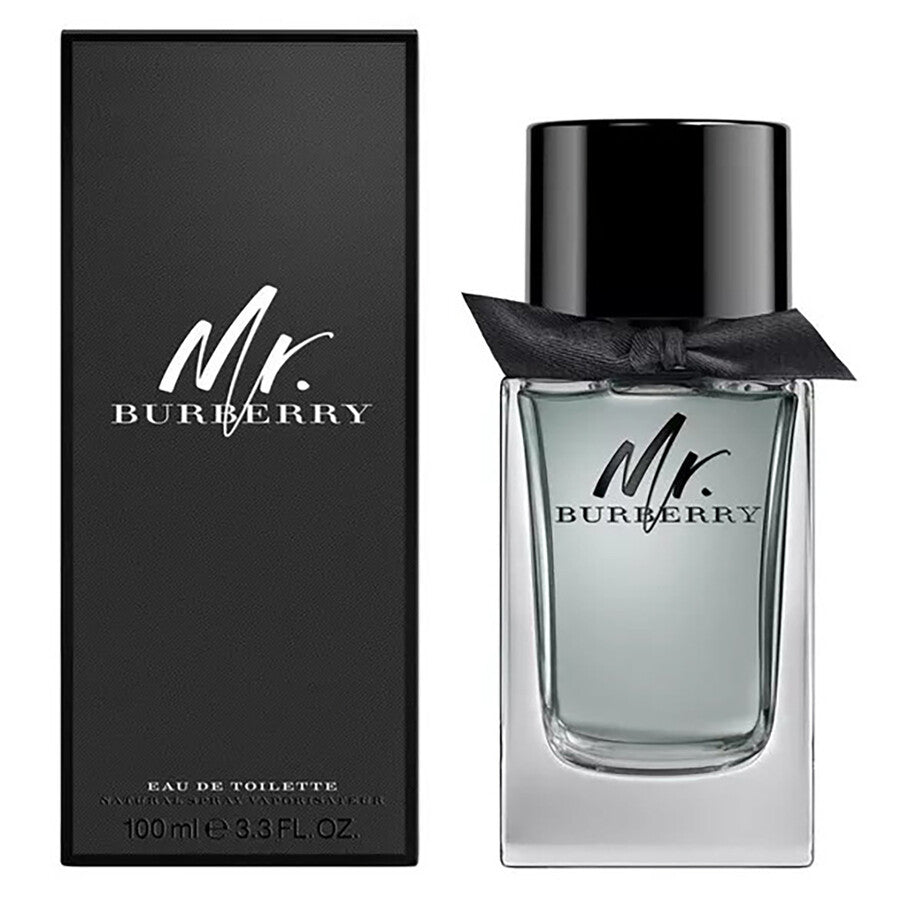 Mr. Burberry Eau de Toilette 100 ml flakonu və qutusu — təravətli və modern kişi ətri