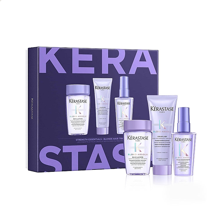 Kérastase Blond Absolu Strength Essentials Gift Set – Blond Saçlar üçün 5 Mini Qidalandırıcı Dəst

