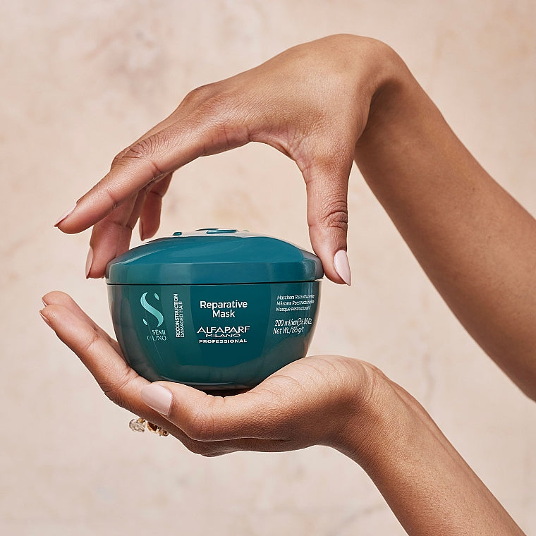 Zədələnmiş Saçlar Üçün Bərpaedici Maska Alfaparf Milano Semi Di Lino Reparative Mask 200 ml