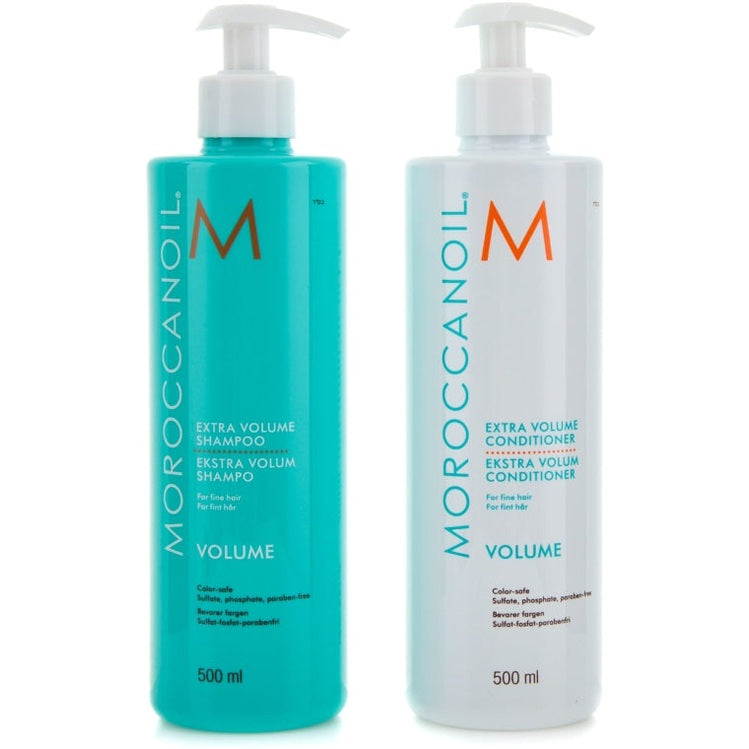 Moroccanoil Extra Volume Duo 2x500 ml – şampun və kondisioner, nazik saçlar üçün həcm (Daraq Store)
