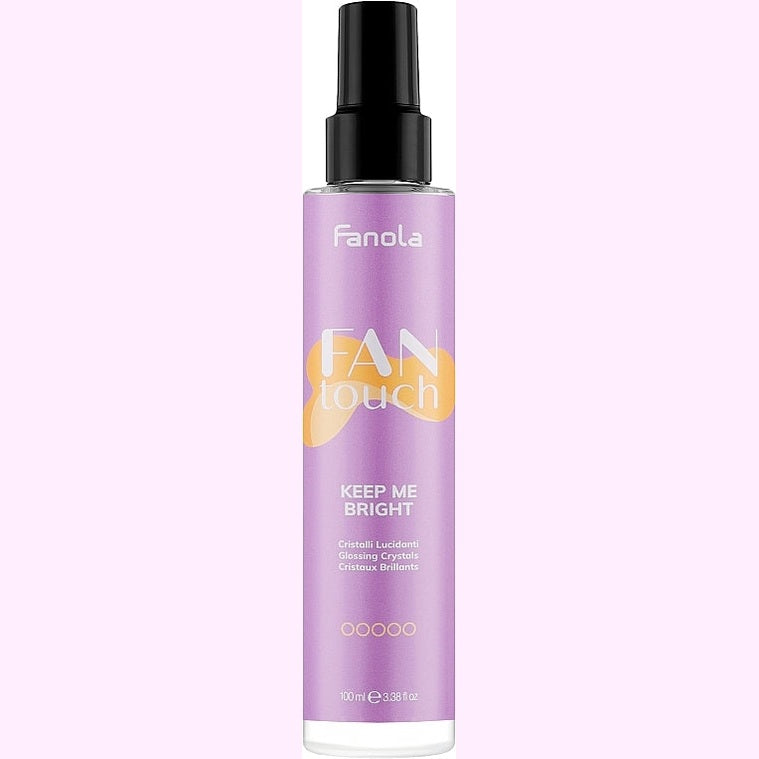 Fanola Fan Touch Keep Me Bright Glossing Crystals 100 ml — parıltıverən saç serumu
