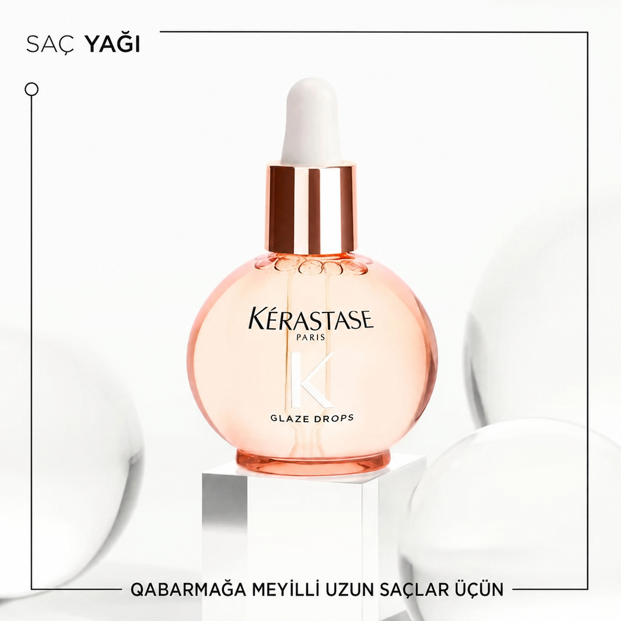 Yabanı gül yağı ilə parlaq saç yağı