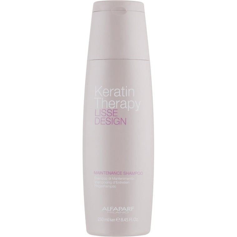 Alfaparf Keratin Therapy Lisse Design Maintenance Shampoo – keratinli saçlar üçün sulfatsız şampun (Daraq Store, Bakı)
