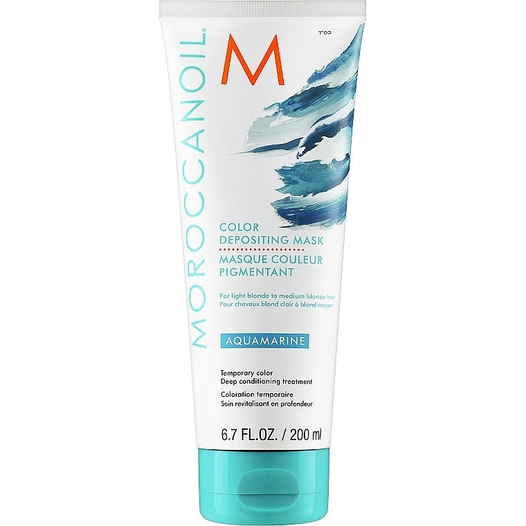 Moroccanoil Color Depositing Mask Aquamarine 200 ml – Müvəqqəti Rəng & Dərin Qidalandıran Mask
