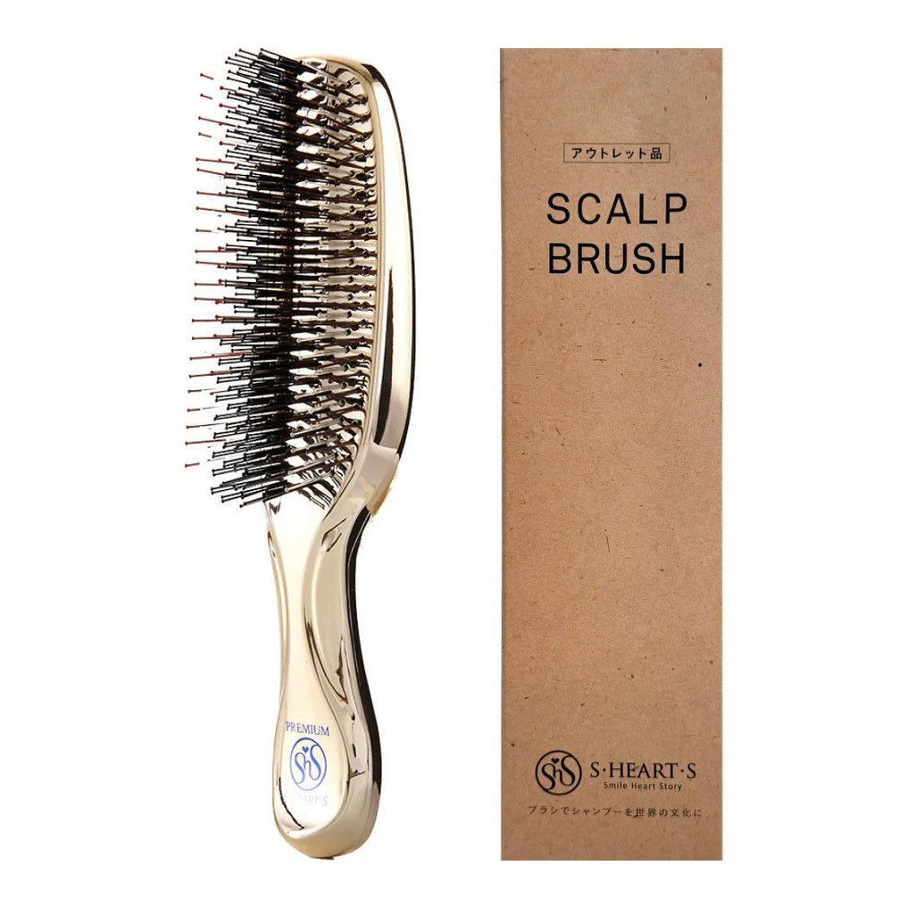 S-HEART-S Scalp Brush Premium Gold – baş dərisi masaj fırçası
