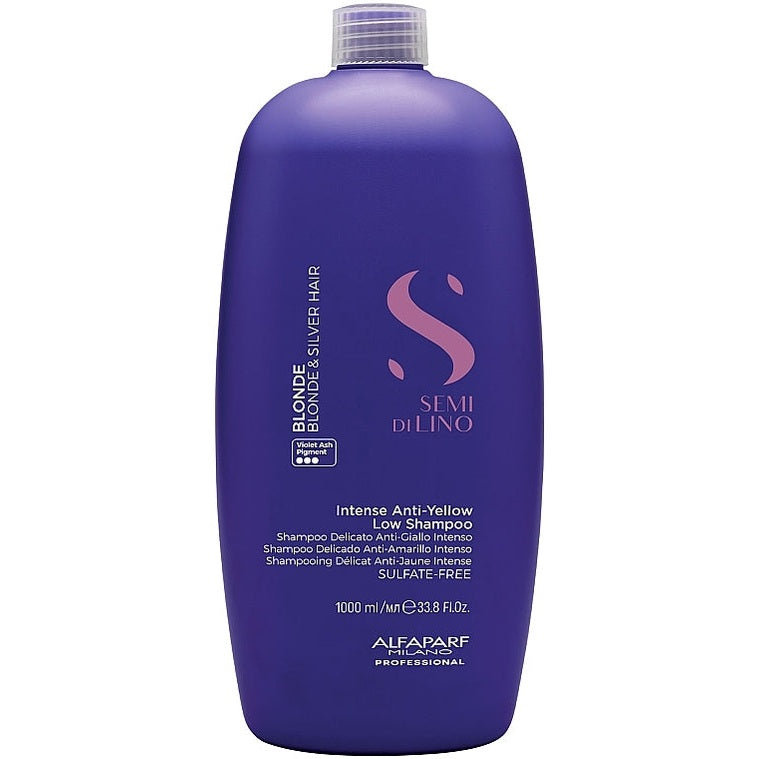 Alfaparf Semi Di Lino Blonde Intense Anti-Yellow Low Shampoo – sarı tonu neytrallaşdıran sulfat­sız şampun (Daraq Store, Bakı)
