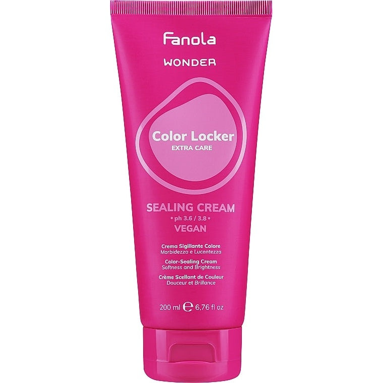 Fanola Wonder Color Locker Sealing Cream 200 ml rəng sabitləşdirən vegan saç kremi
