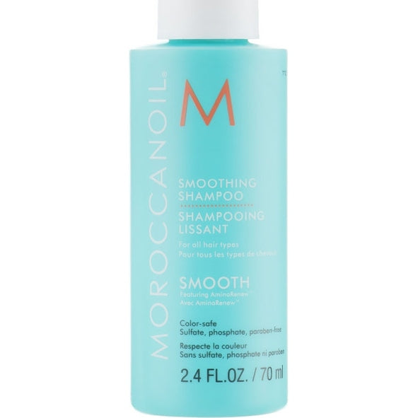 Moroccanoil Smoothing Shampoo 70 ml – argan yağı və AminoRenew™ ilə elektriklənməyə qarşı şampun
