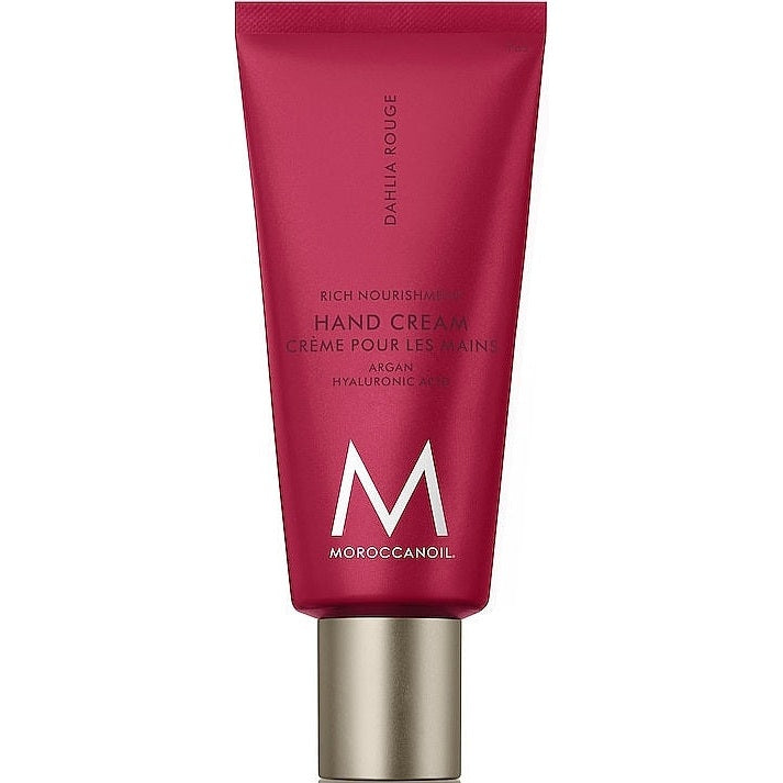 Moroccanoil Hand Cream Dahlia Rouge – arqan yağı və hialuronlu əl kremi (Daraq Store)
