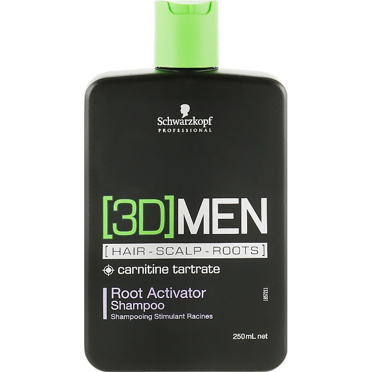 Schwarzkopf 3D Men Root Activator Shampoo 250 ml for hair, scalp and roots
