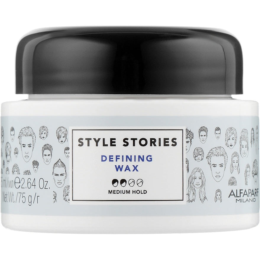 Alfaparf Style Stories Defining Wax 75 g – orta tutuşlu saç formalaşdırıcı mumu
