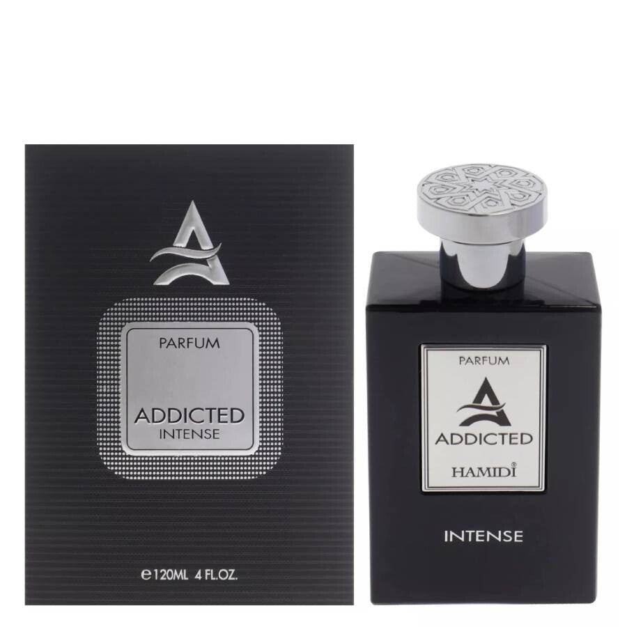 Hamidi Addicted Intense parfum 120ml black bottle and box
