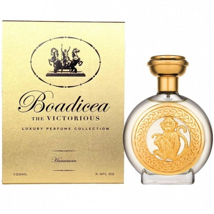Boadicea the Victorious Hanuman Eau de Parfum 100ml bottle and box (gold emblem)