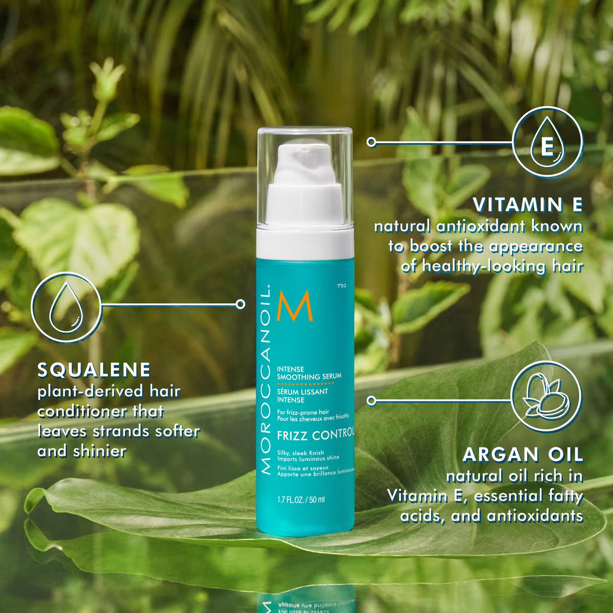 Интенсивная разглаживающая сыворотка Moroccanoil 50 мл – борьба с пушистостью и придание блеска