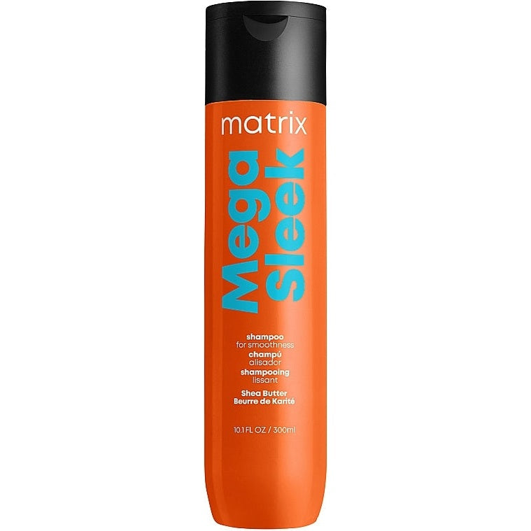 Matrix Mega Sleek Şampun 300 ml – Şi yağı ilə hamarlaşdırıcı, tükürpənmə əleyhinə şampun
