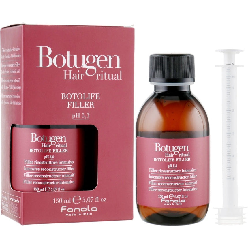 Fanola Botugen Botolife Filler 150 ml şüşə – zədələnmiş saçlar üçün intensiv bərpaedici dolğu
