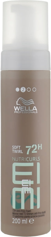 Wella EIMI Nutricurls Soft Twirl 72H Köpük 200 ml – buruq saç üçün 72 saat anti-frizz köpük
