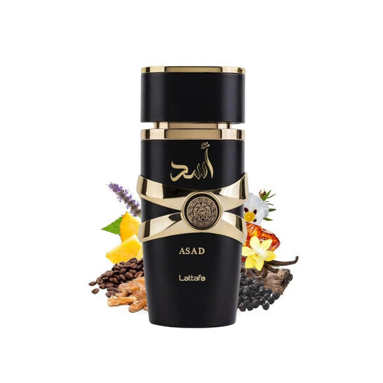 Lattafa Asad EDP 100ml perfume bottle
