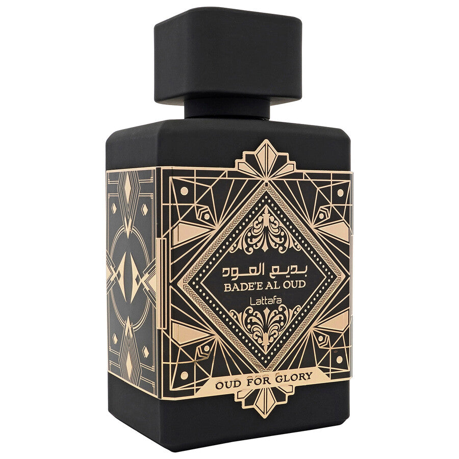 Lattafa Bade'e Al Oud Oud for Glory EDP 100ml perfume bottle
