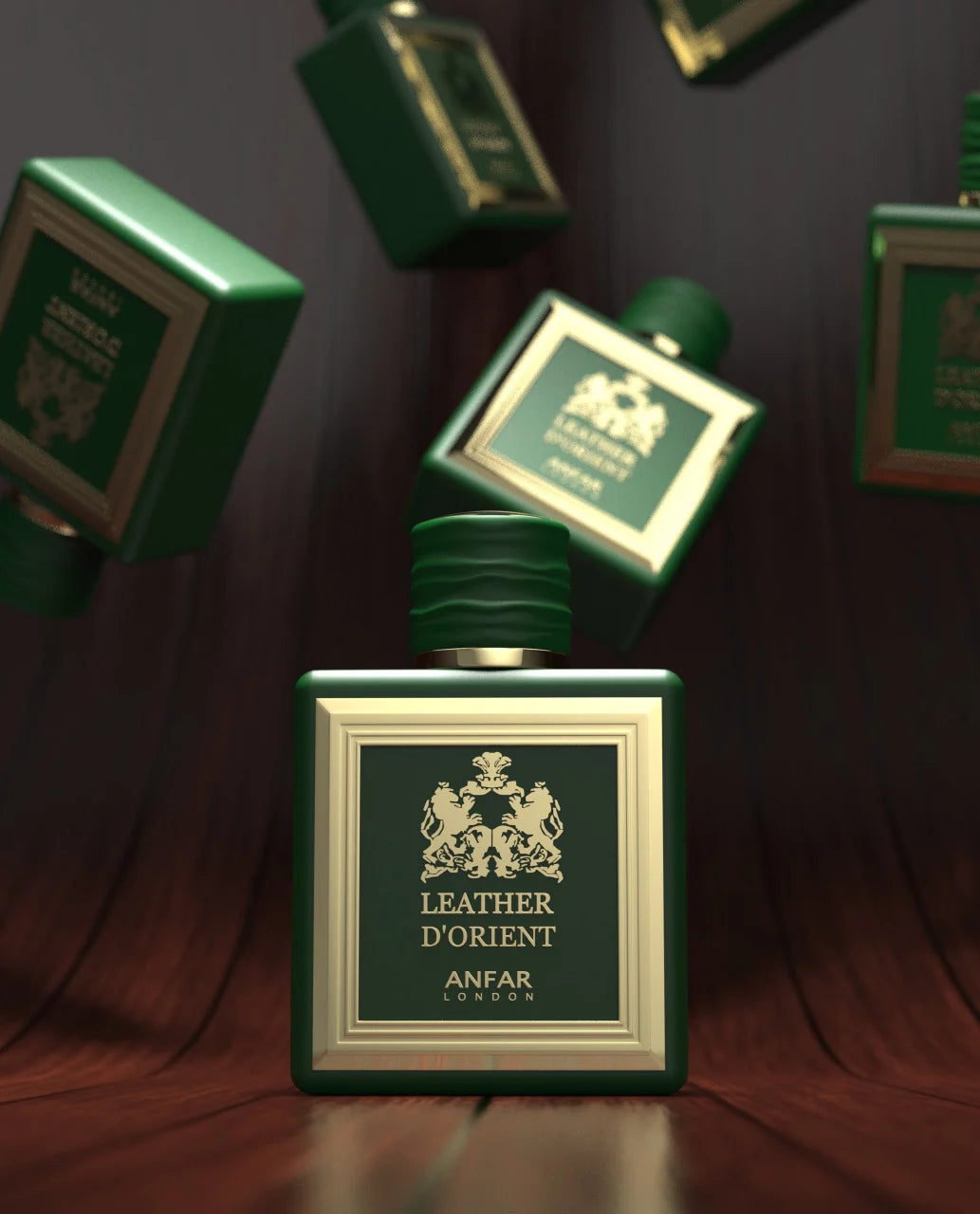 Anfar London Leather D’Orient perfume extract 115ml green bottle
