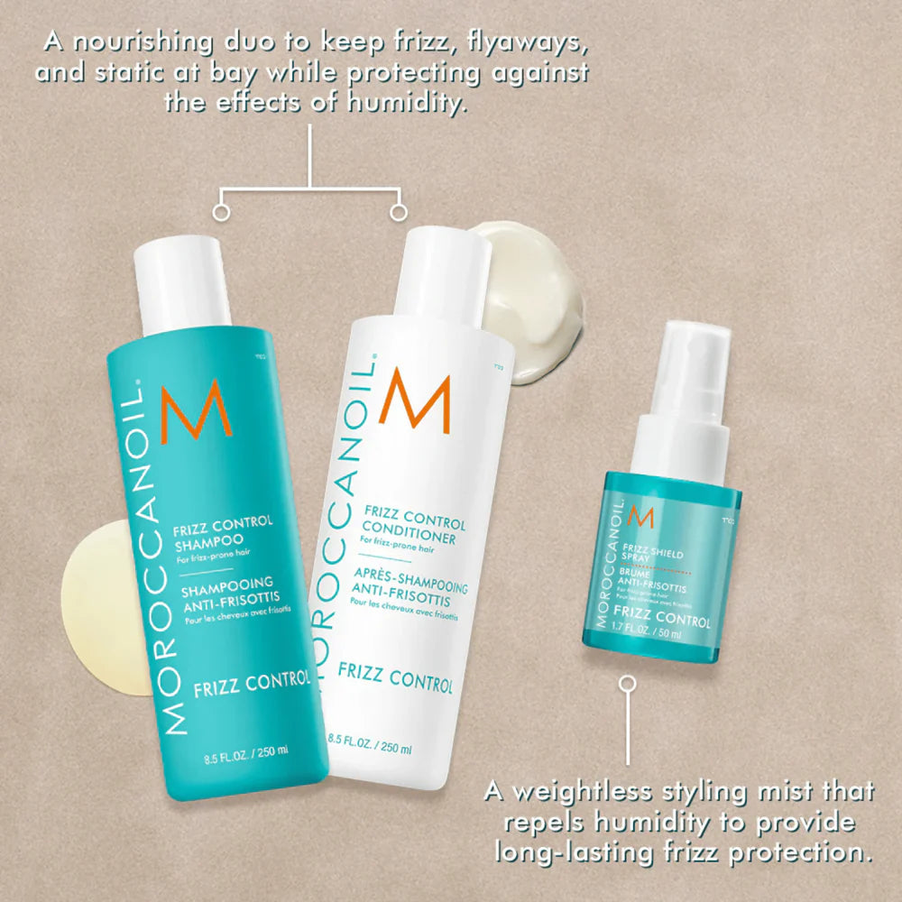 Moroccanoil Qabarmaya Qarşı Saç Baxımı Dəsti 250 ml + 250 ml + 50 ml