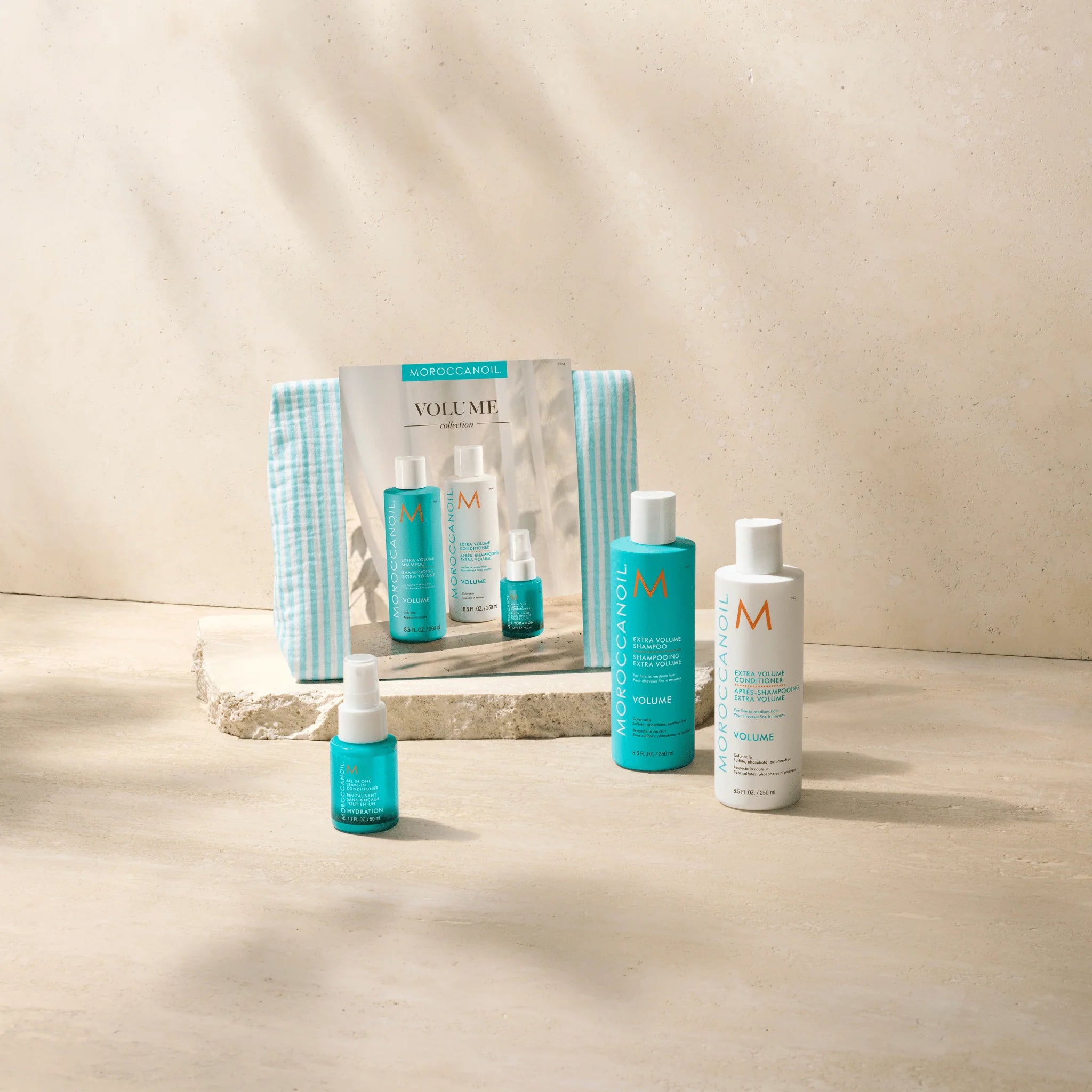 Moroccanoil Həcm Verən Saç Baxımı Dəsti 250 ml + 250 ml + 50 ml