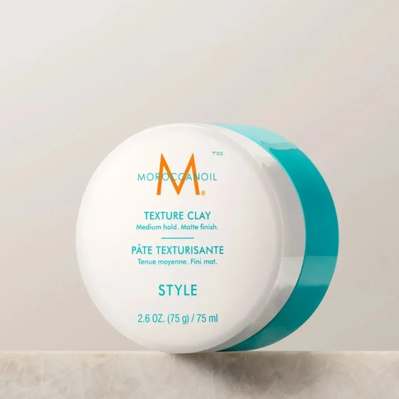 Moroccanoil Texture Clay 75 ml – mat effektli, orta fiksasiyalı saç gili