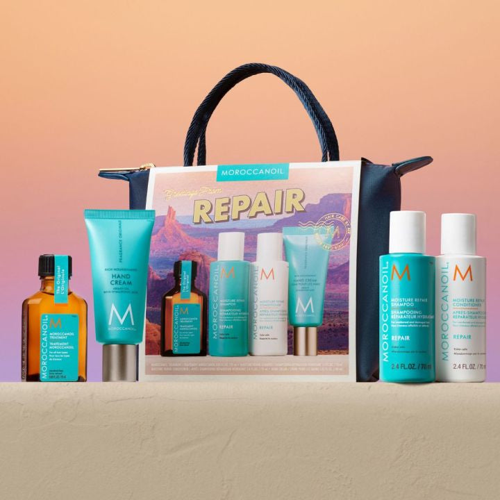 Moroccanoil Bərpaedici Səyahət Saç və Əl Baxımı Dəsti 25 ml + 70 ml + 70 ml + 40 ml