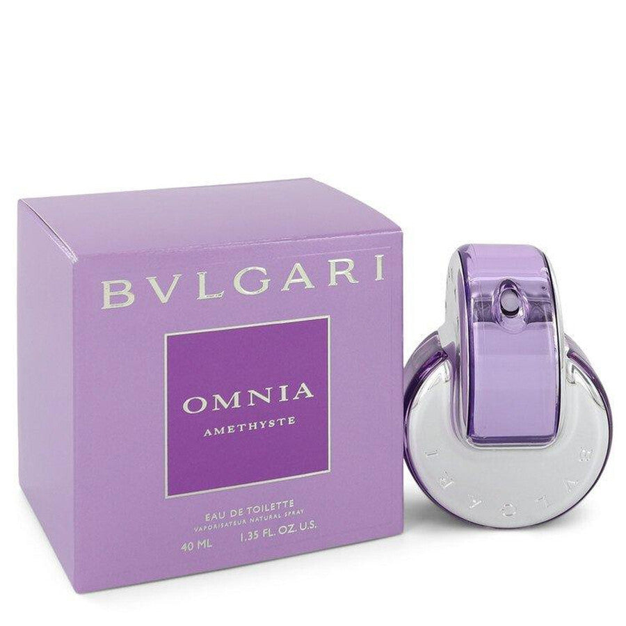Bvlgari Omnia Amethyste Eau de Toilette 40 ml flakonu və qutusu — yüngül və zərif qadın ətri
