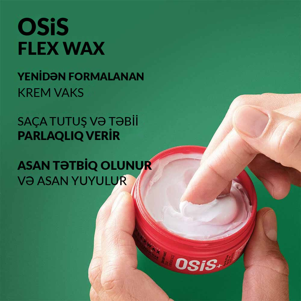 Schwarzkopf OSIS+ Flexwax güclü krem-mum 85 ml – quru saçda tekstura və fiksasiya