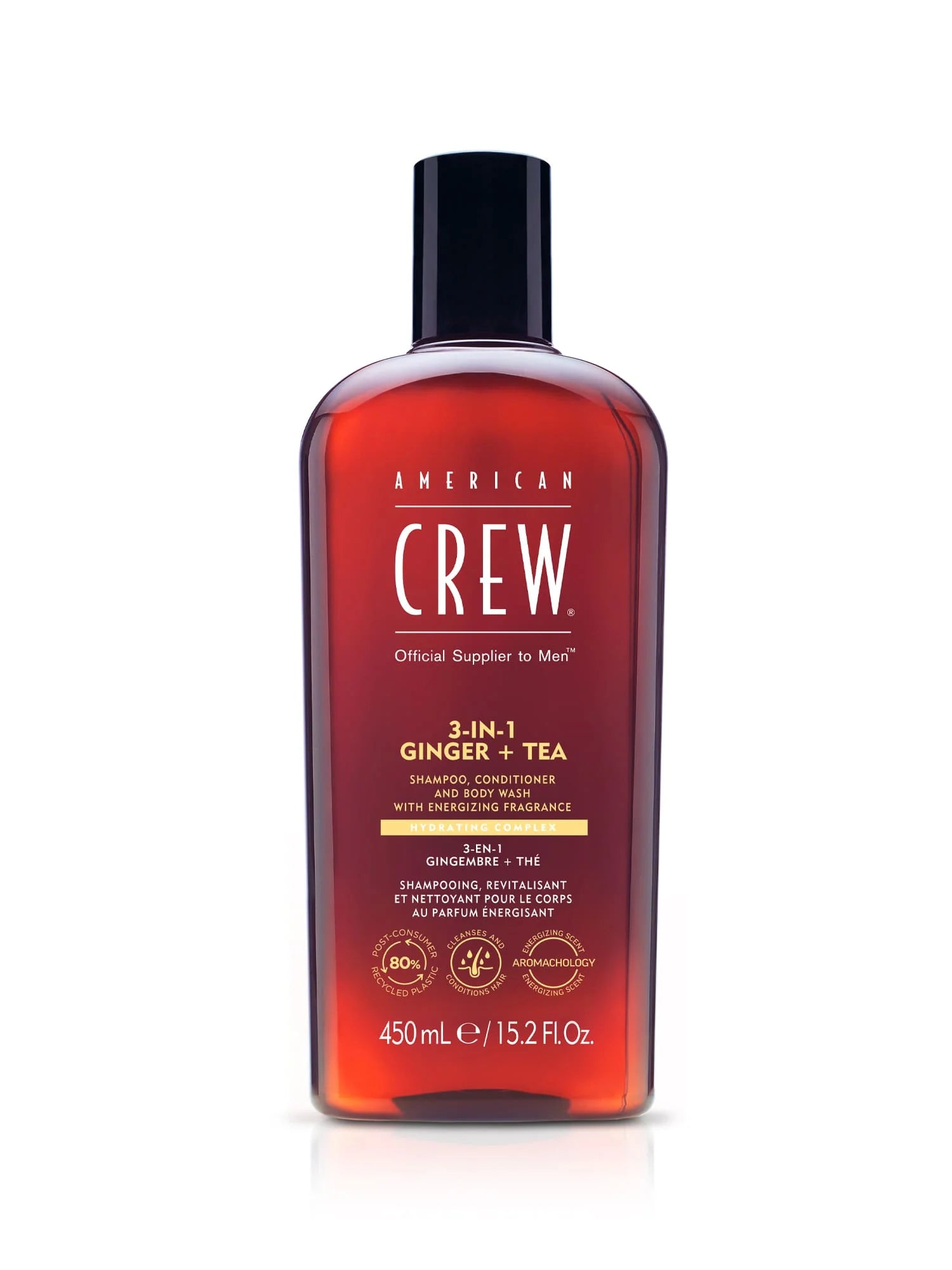 American Crew zəncəfil və çay 3-ü 1-də şampun, kondisioner və duş geli 250 ml