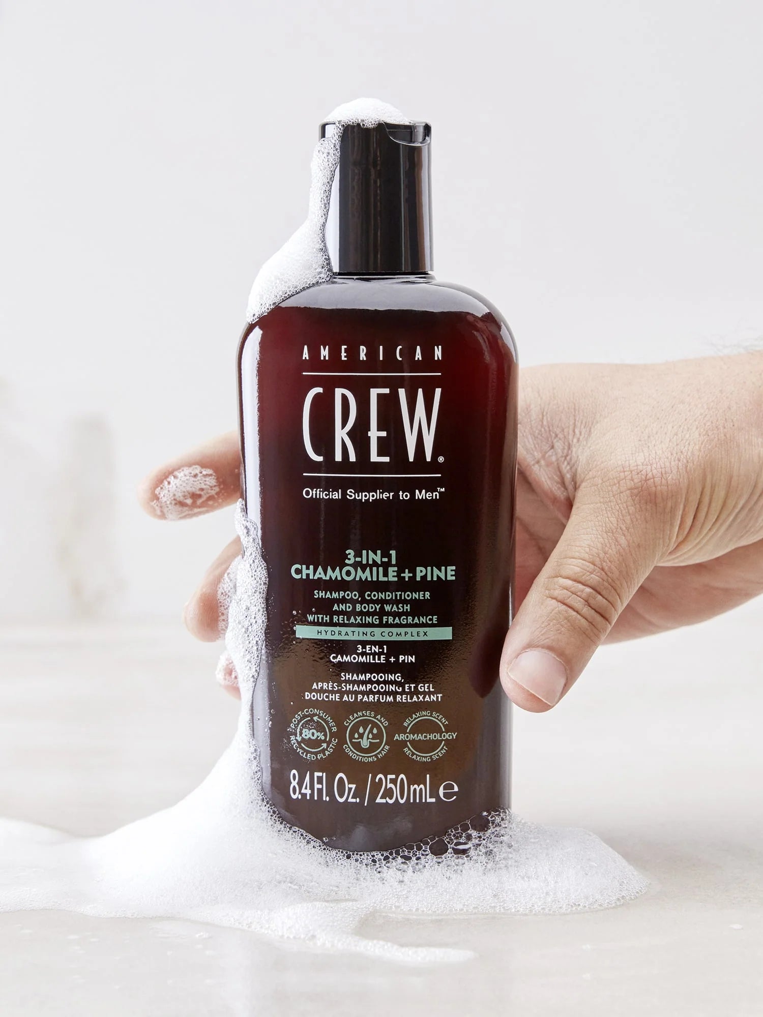 American Crew 3-ü 1-də Chamomile Pine şampun və duş geli