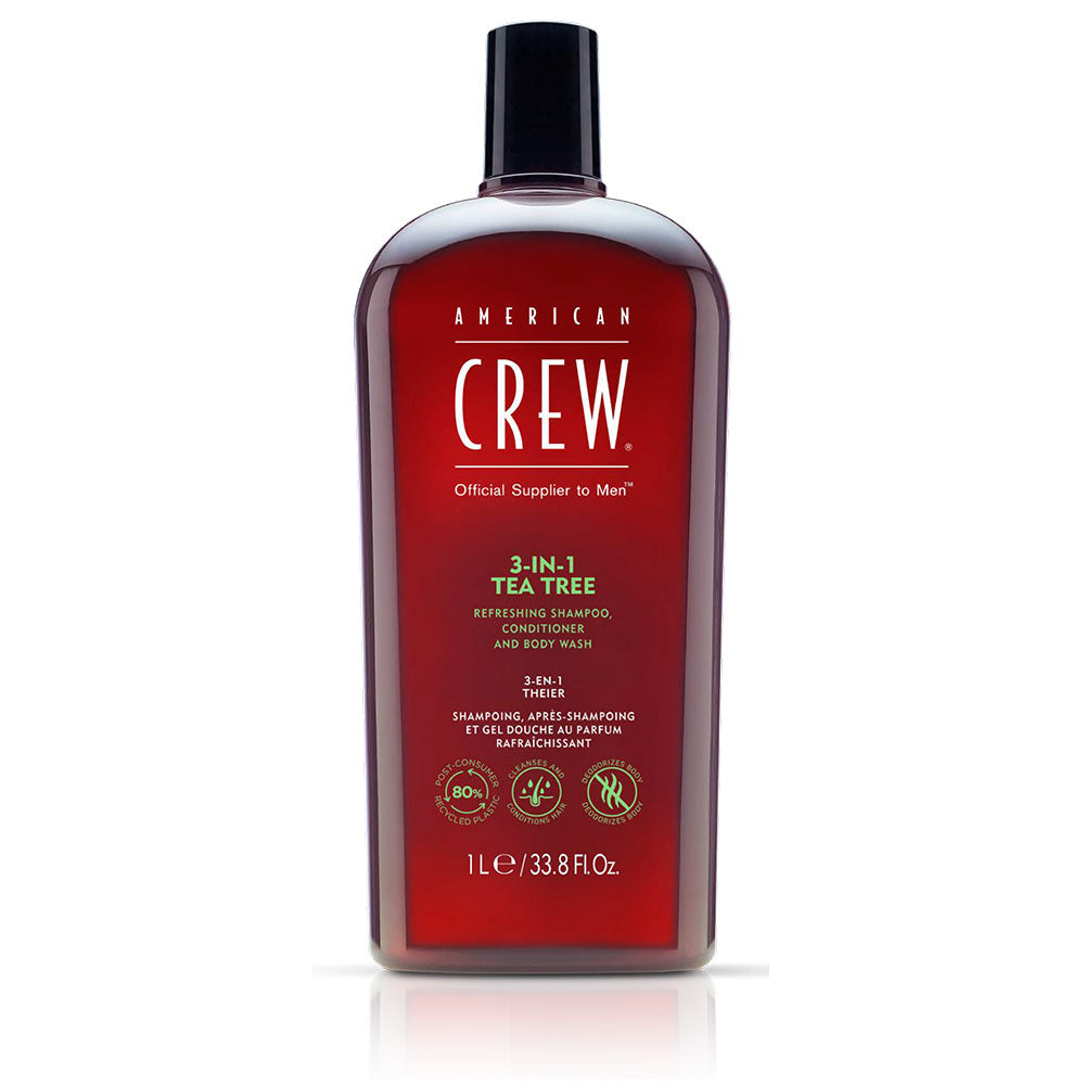 American Crew 3-in-1 Tea Tree kişilər üçün qulluq vasitəsi 1000 ml