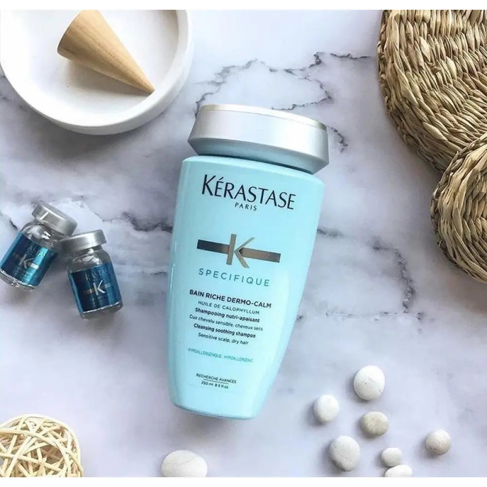 Kérastase Paris Specifique Bain Riche Dermo-Calm 250 мл – Шампунь, успокаивающий чувствительную кожу головы и увлажняющий сухие волосы