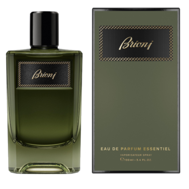 Brioni Eau de Parfum Essentiel 100 ml bottle and box (green men’s fragrance)