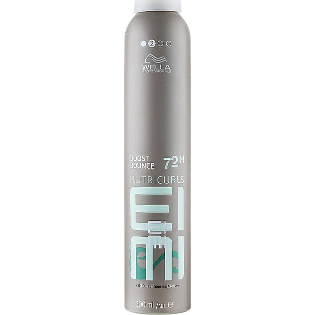 Wella EIMI Nutricurls Boost Bounce 300 ml – buruq saçlar üçün 72 saatlıq gücləndirici köpük
