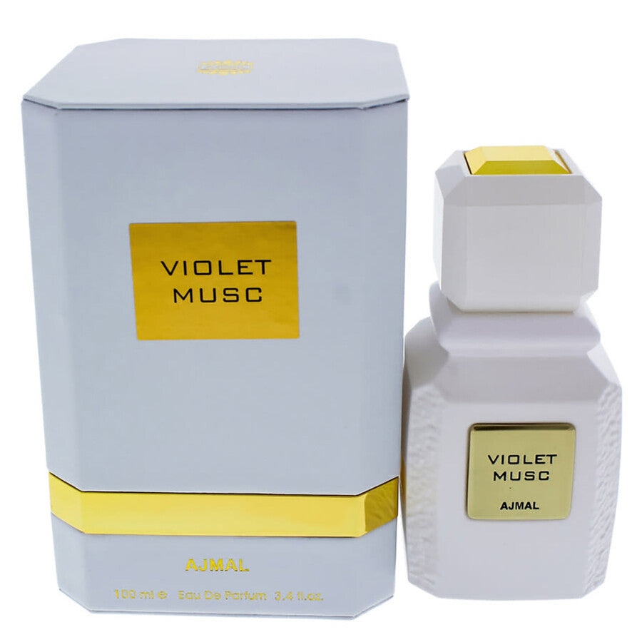 AJMAL Violet Musc 100 ml uniseks bənövşə və müşk ətiri ağ flakon
