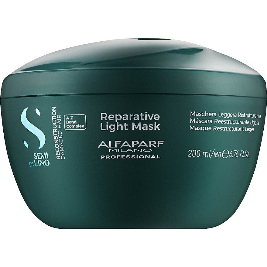 Zədələnmiş Saçlar Üçün Bərpaedici Maska Alfaparf Milano Semi Di Lino Reparative Mask 200 ml