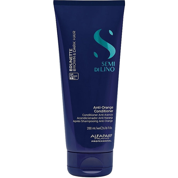 Alfaparf Semi Di Lino Brunette Anti-Orange Conditioner 200 ml – qəhvəyi və tünd saçlar üçün kondisioner (Daraq Store, Bakı)
