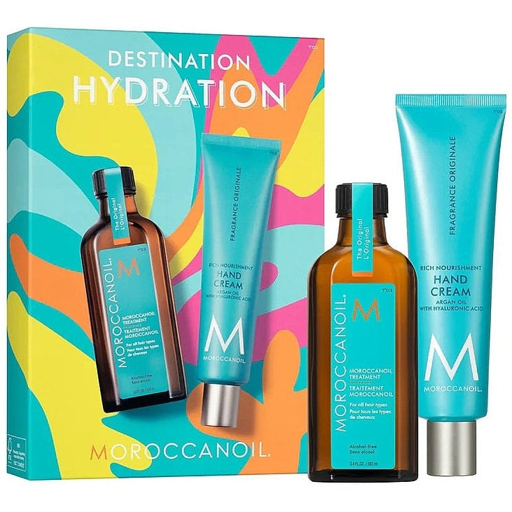 Moroccanoil Destination Hydration Set – Treatment saç yağı və Hand Cream hədiyyə dəsti (Daraq Store)
